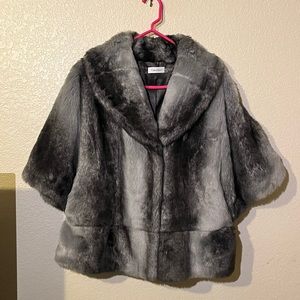 Calvin Klein Short Sleeve Faux Fur Jacket- L